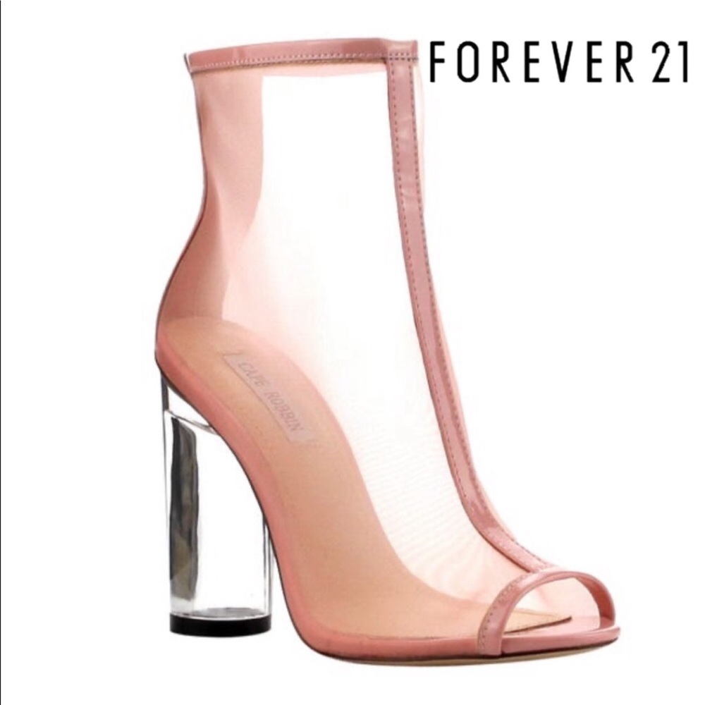 Mesh Peep Toe Booties